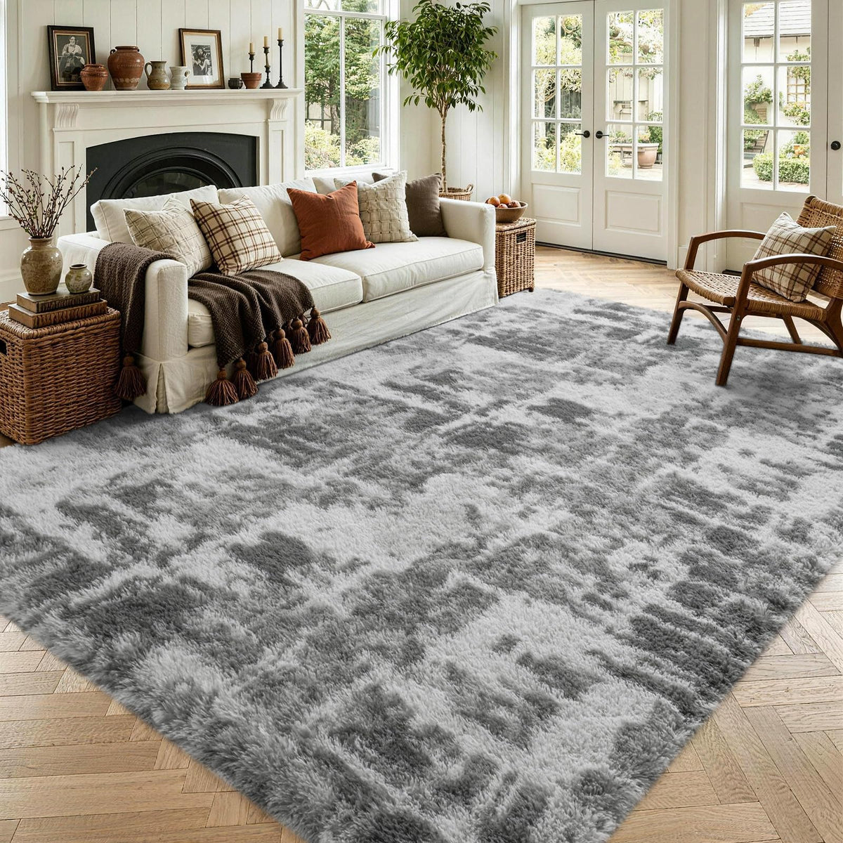 Noahas 2x6 Black Fluffy Soft Runner Rug Non-Slip for Bedroom Dorm Hallway