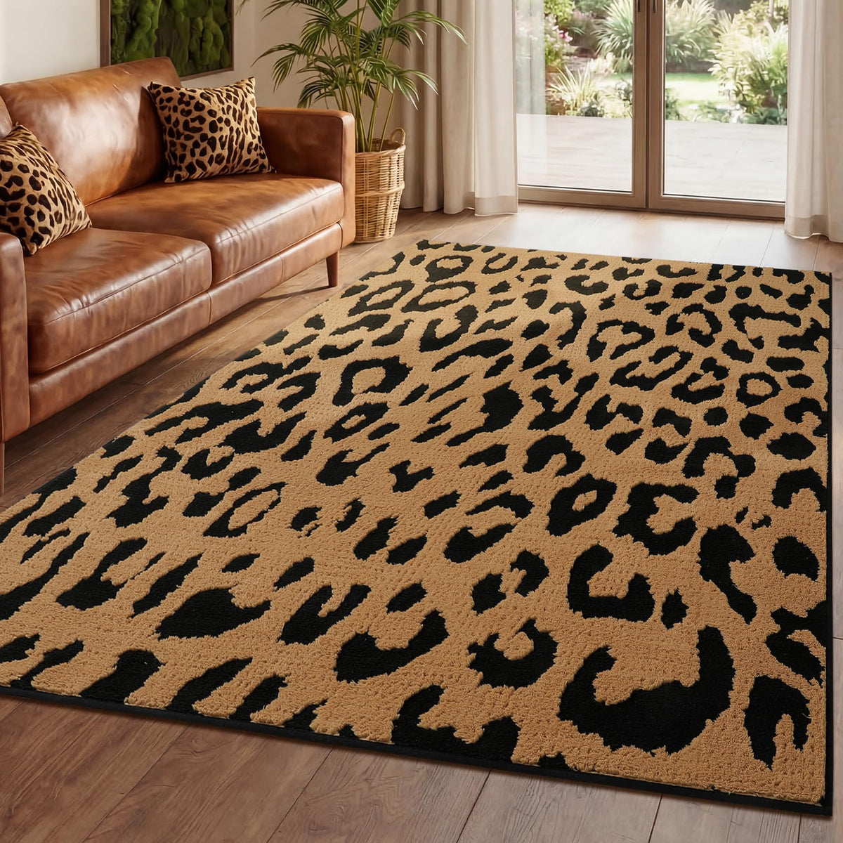 YIHOUSE 5×7 Ft Area Rugs for Living Room: Modern Washable Rug - Abstract Black and Cream White Rug for Bedroom Dining Room Office Playroom Nursery Home Decor - Nonslip Non-Shedding Striped Rugs