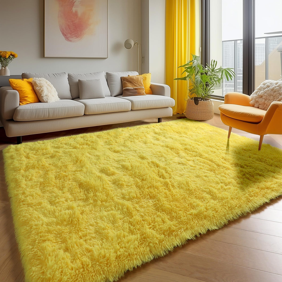 Runner Rugs for Bedroom Living Room, 2x6 Tie-Dyed Beige Hallway Area Rug