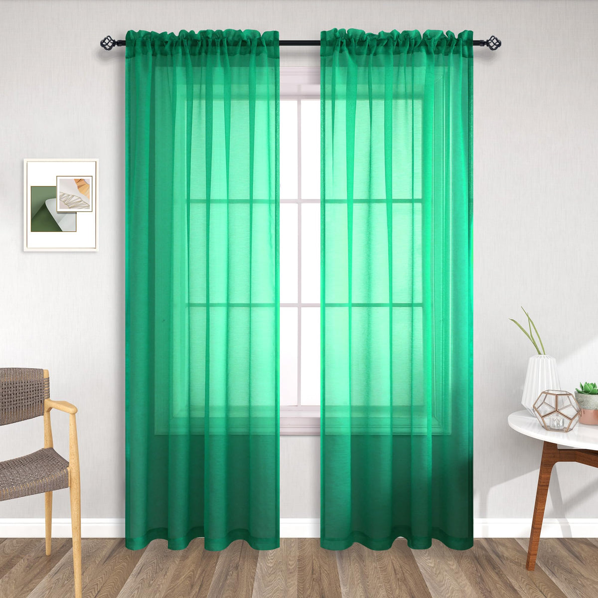 Pitalk Terracotta Curtains 84 Inch Length for Living Room 2 Panel Sets Rod Pocket Sheer Curtains for Living Room Rust Burnt Orange Red