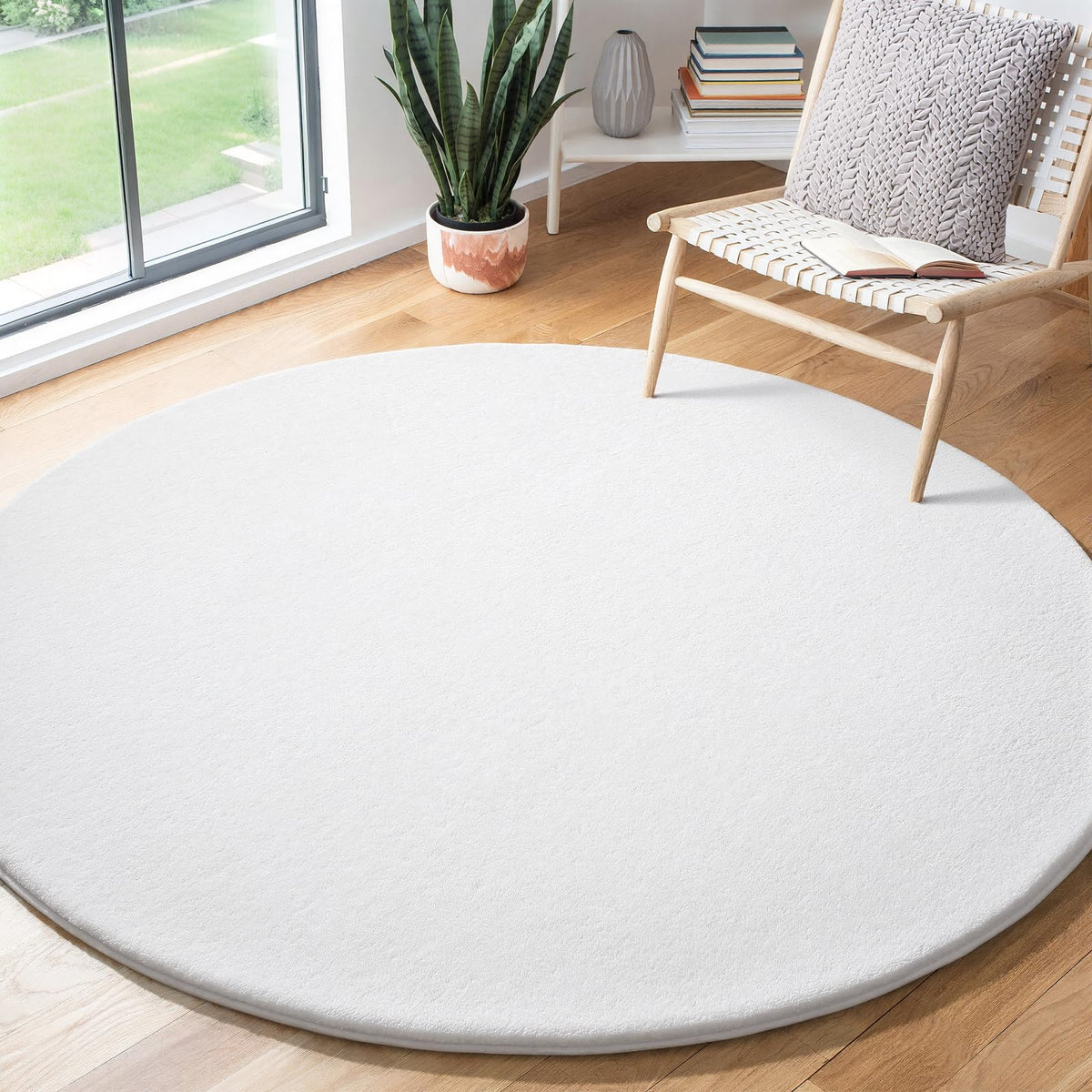 Amearea Modern Area Rugs for Bedroom Living Room, 4x6 Black Memory Foam Rug