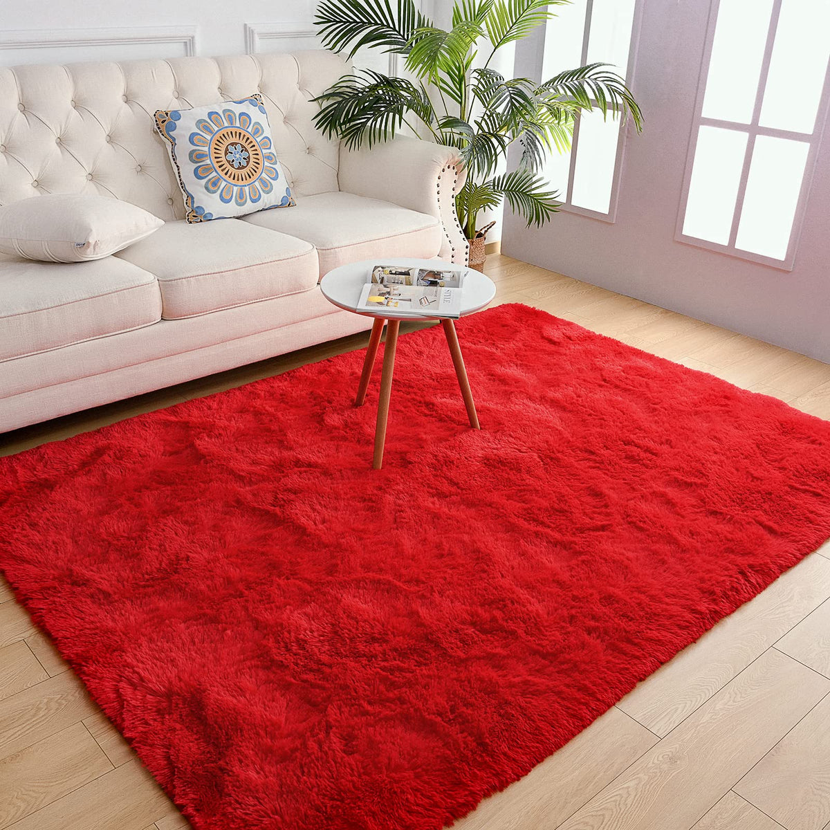 Chicrug Soft Runner Rug for Bedroom Living Room Plush Fluffy Rugs 2x6