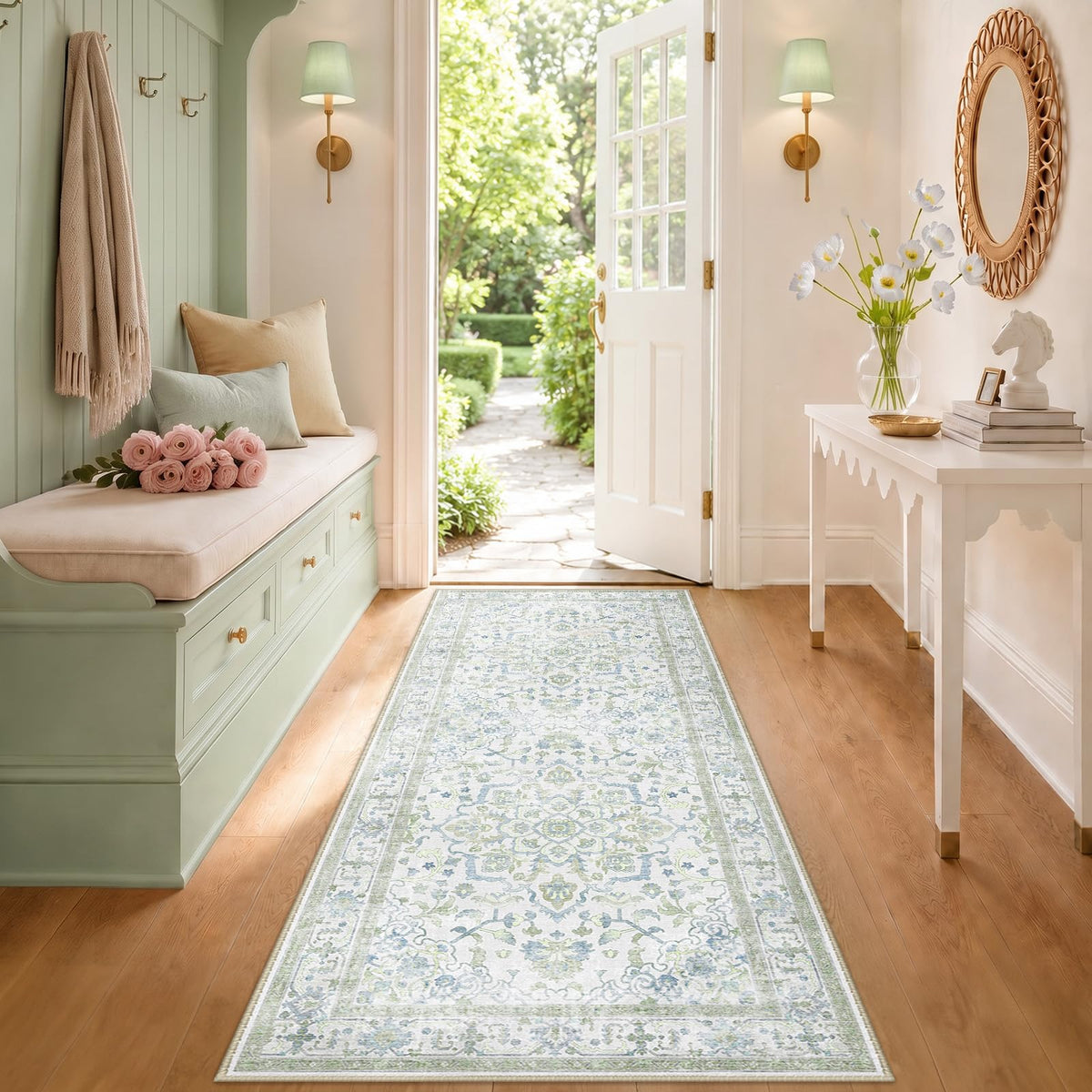 CAPALOCA 5x7 Washable Nursery Girls Low Pile Area Rug Pink
