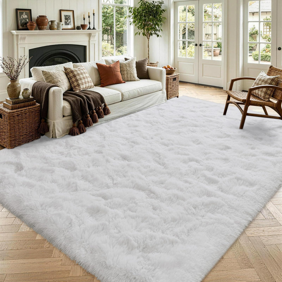 Noahas 2x6 Black Fluffy Soft Runner Rug Non-Slip for Bedroom Dorm Hallway
