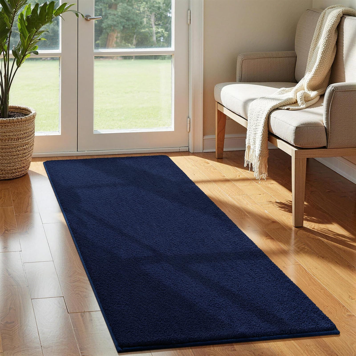 Vasofe Black Area Rugs for Living Room Bedroom, 4x6 Modern Memory Foam Rug