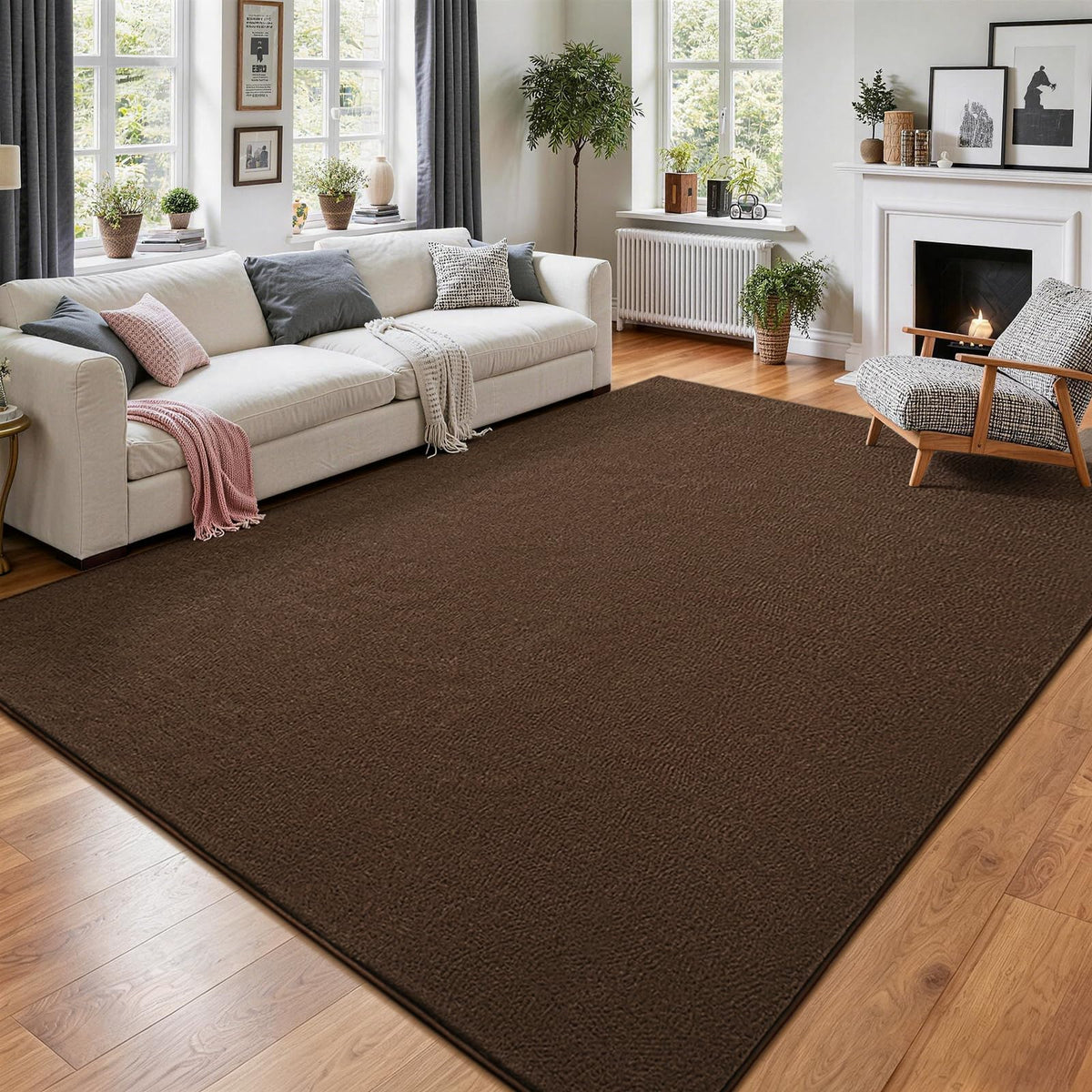 Vasofe Black Area Rugs for Living Room Bedroom, 4x6 Modern Memory Foam Rug