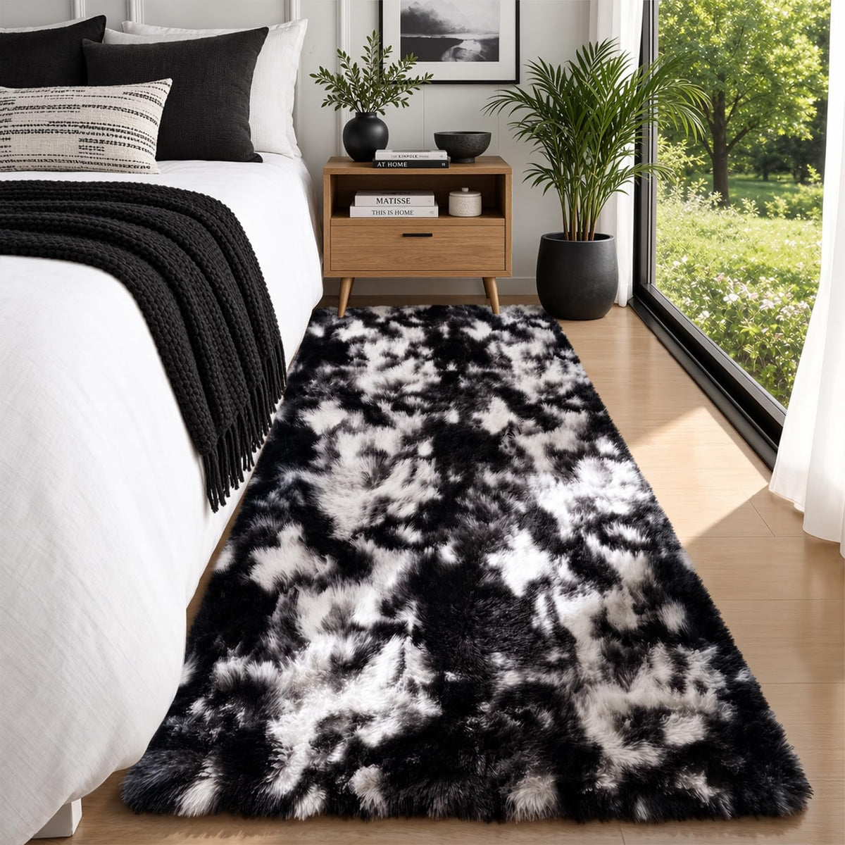 Rainbow Area Rugs for Girls Bedroom Fluffy Soft Vibrant Rugs Kids Playroom