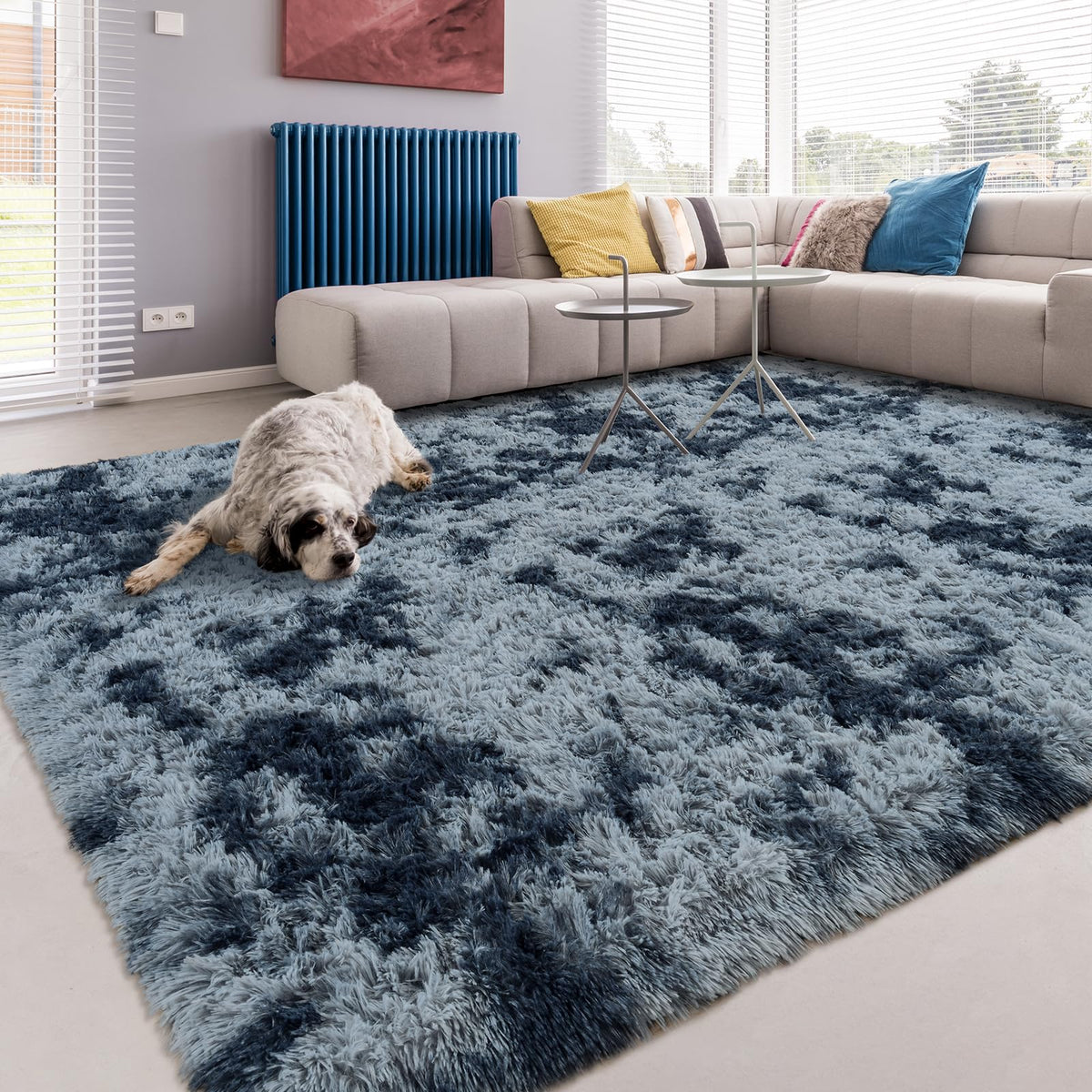 Softlife Rugs for Bedroom 4x5.3 Feet Purple Area Rug for Living Room Super Soft Shaggy Rugs for Dorm Fluffy Fuzzy Carpets Long Plush Bedside Rug Nursery Girls Boys Kids Room Home Christmas Decoration