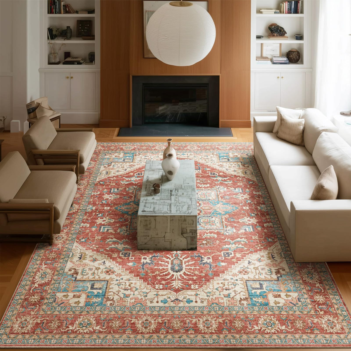 Machine Washable Rugs for Living Room: 8x10 Area Rugs for Bedroom