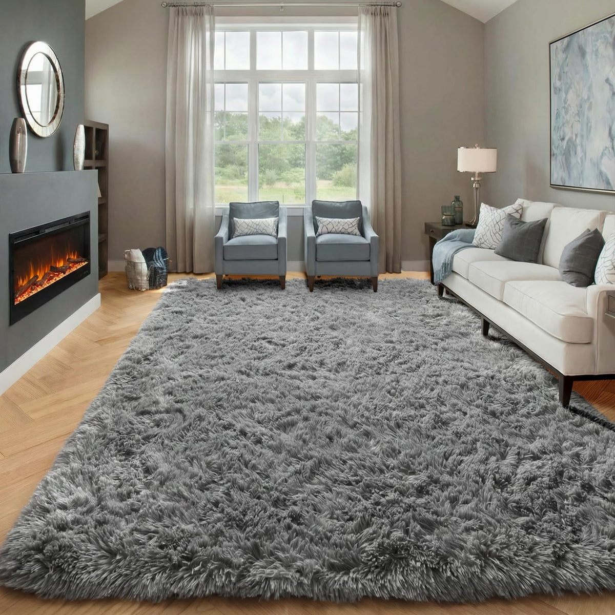 Runner Rugs for Bedroom Living Room, 2x6 Tie-Dyed Beige Hallway Area Rug