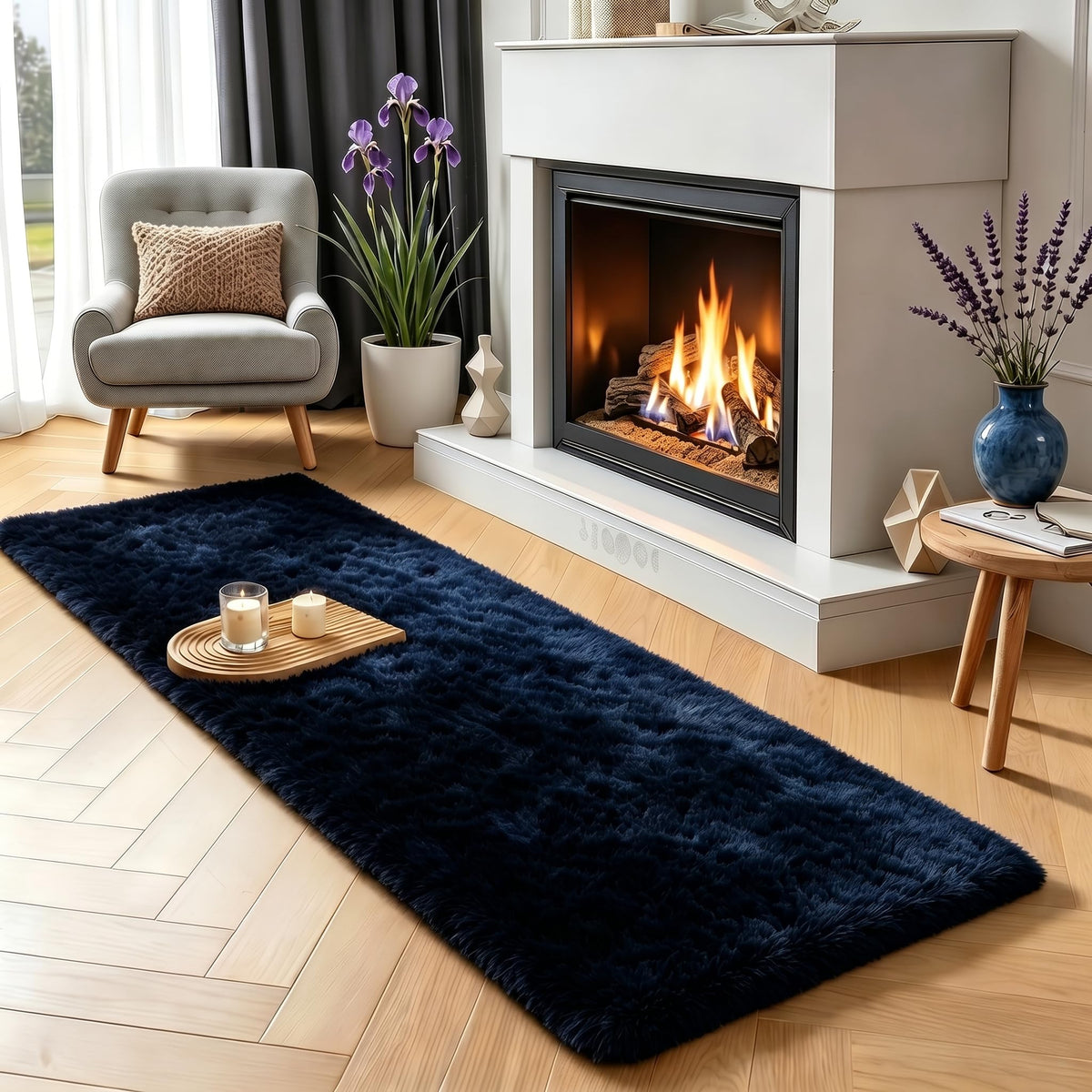 Rainbow Area Rugs for Girls Bedroom Fluffy Soft Vibrant Rugs Kids Playroom