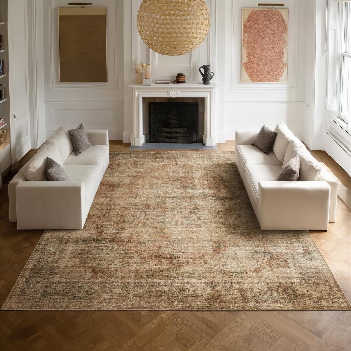 Machine Washable Rugs for Living Room: 8x10 Area Rugs for Bedroom