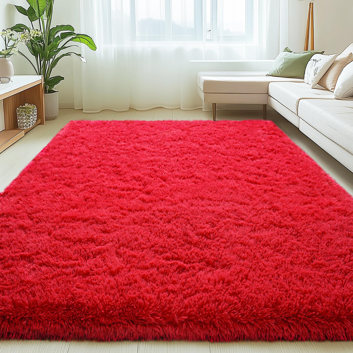 Mugorn 8x10 Area Rugs for Living Room, Large Fluffy Black Rugs for Bedroom