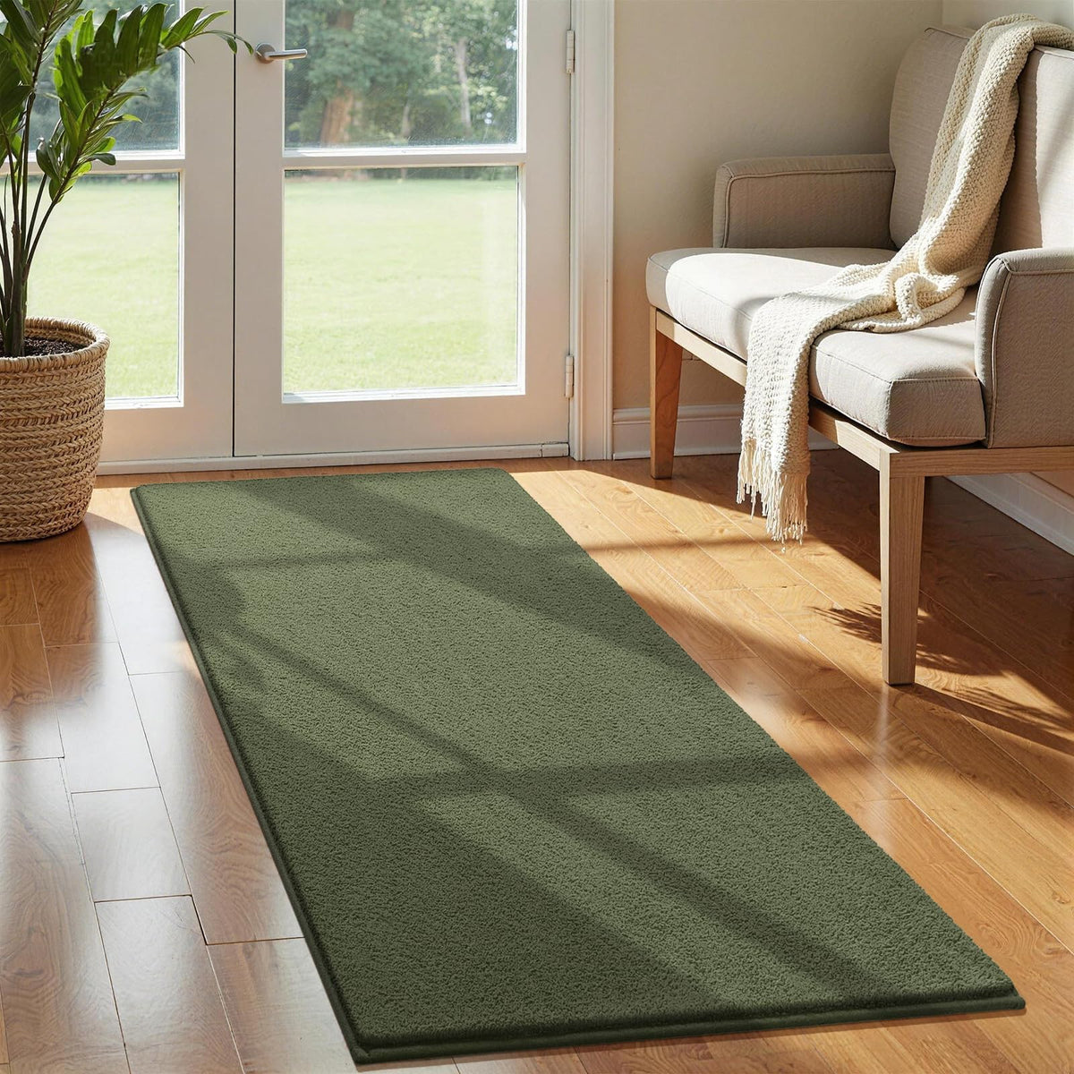 Vasofe Black Area Rugs for Living Room Bedroom, 4x6 Modern Memory Foam Rug