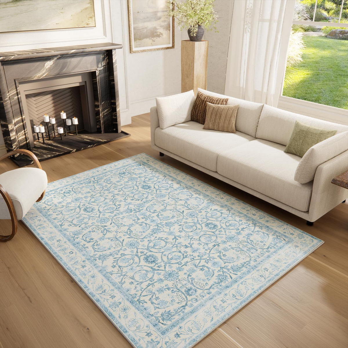 Machine Washable Rugs for Living Room: 8x10 Area Rugs for Bedroom