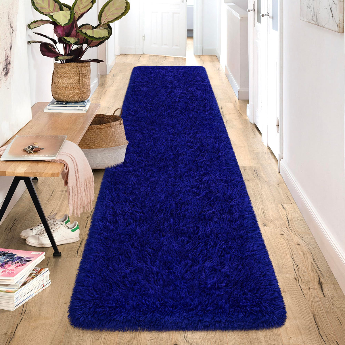 Tie-Dyed Runner Rug for Bedroom Black Grey 2x6ft Fluffy Area Rug Bedside Runner Rug for Kids Room Boys Teens Nursery Baby Living Room Dorm Home Decor Carpets