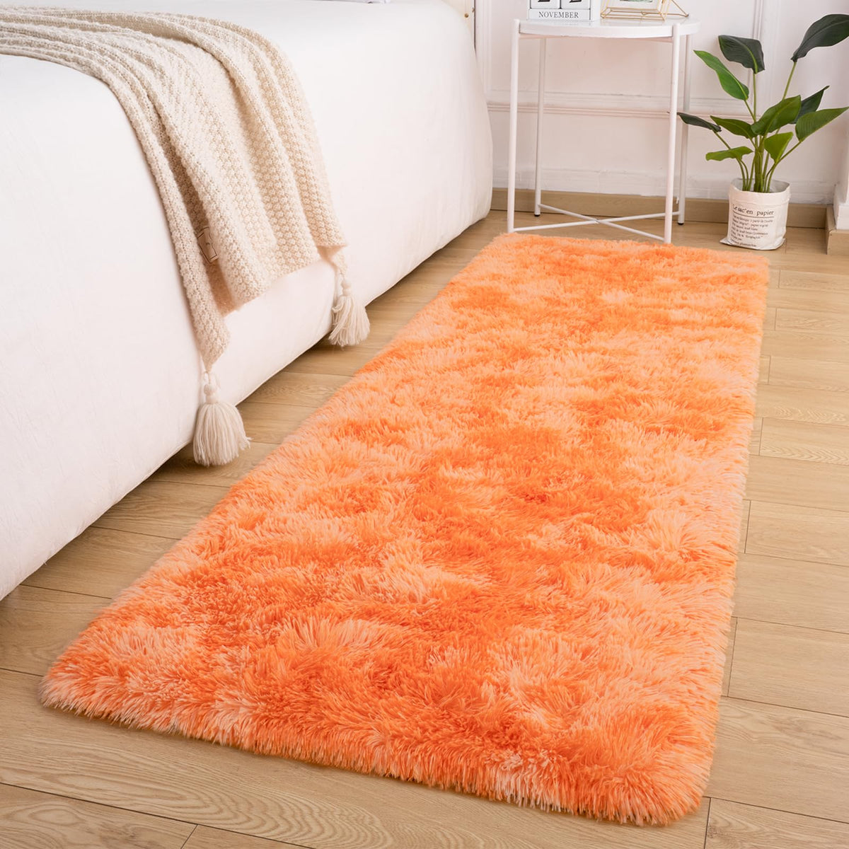 Softlife Rugs for Bedroom 4x5.3 Feet Purple Area Rug for Living Room Super Soft Shaggy Rugs for Dorm Fluffy Fuzzy Carpets Long Plush Bedside Rug Nursery Girls Boys Kids Room Home Christmas Decoration