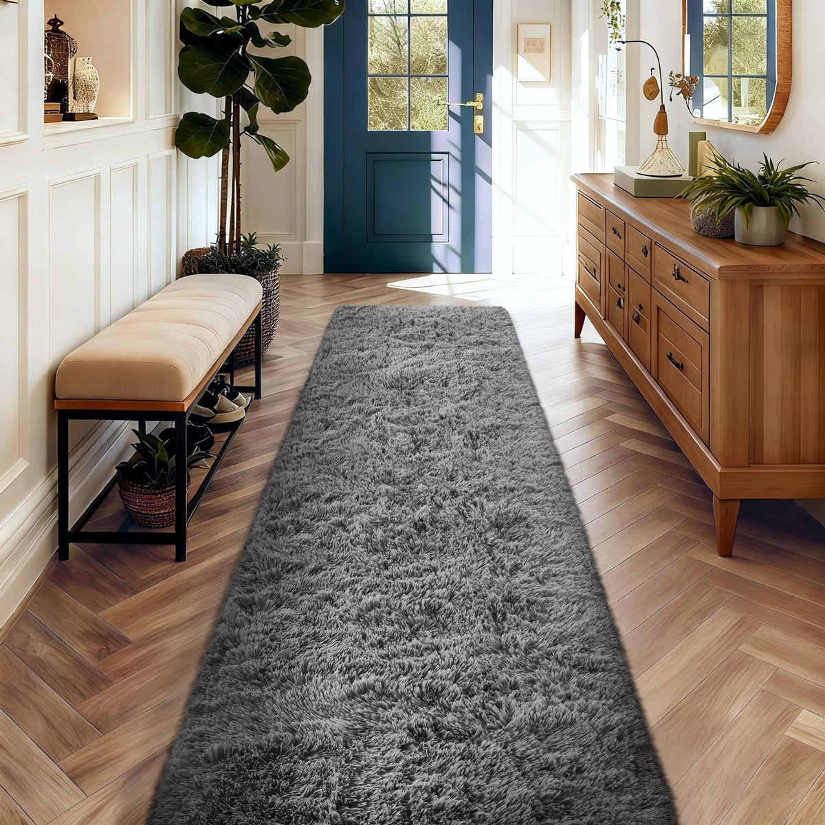 Ophanie 5x7 Area Rugs for Living Room Ivory, Fluffy Shag Large Fuzzy Plush Soft Rug, Shaggy Floor Big Carpets for Bedroom Nursery, Kids Home Decor Aesthetic with Over 99 pcs Pile fibers