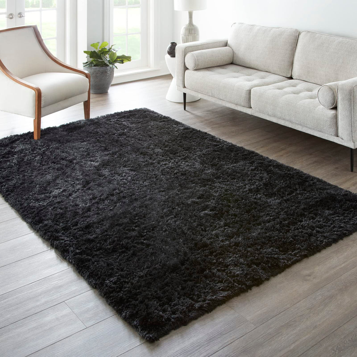 Ophanie Area Rugs for Living Room Bedroom, Washable Non-Slip Fluffy Soft Grey Shag Carpet, Indoor Floor Gray 4x6 Fuzzy Shaggy Living Room Plush Rug for Kids Home Dorm Decor Aesthetic