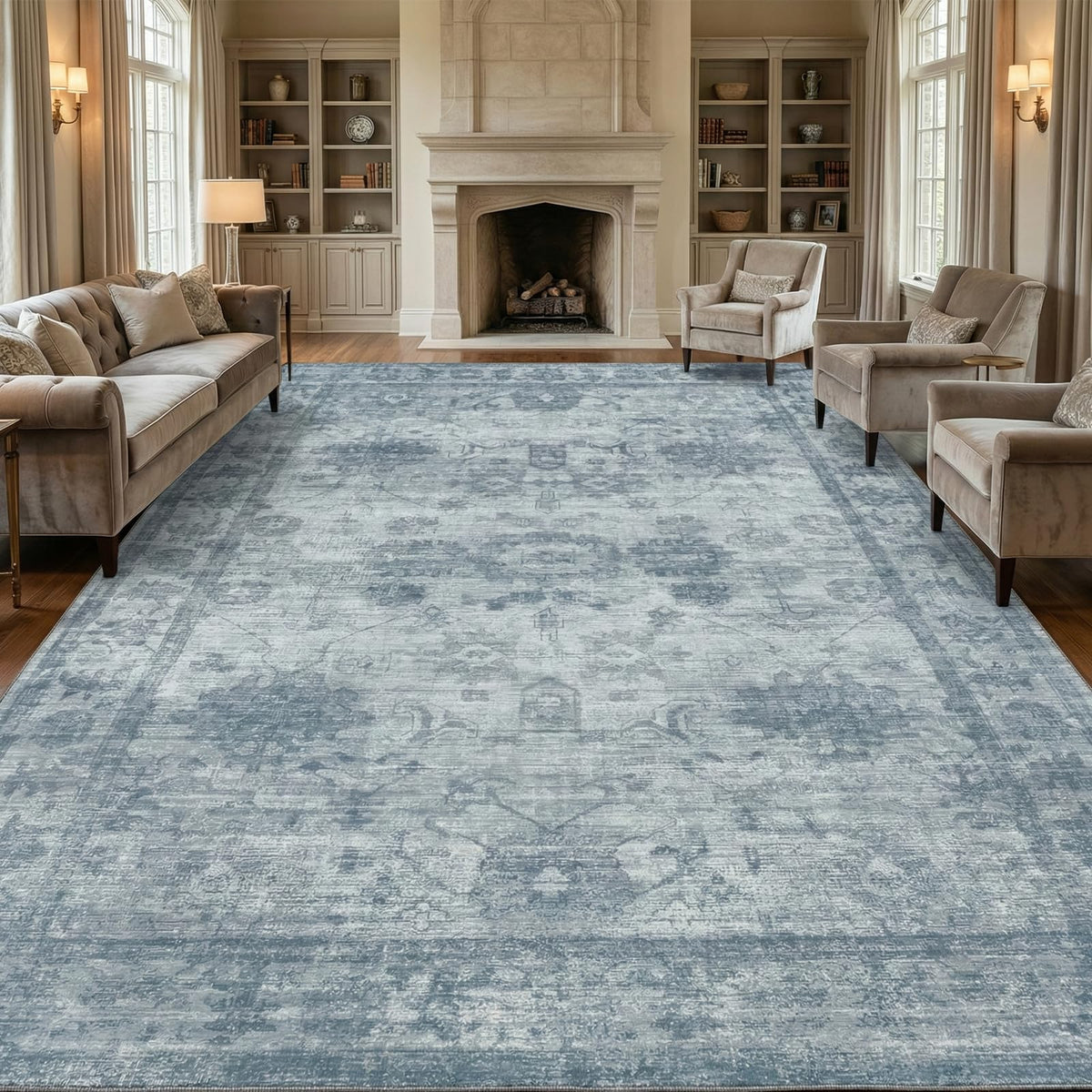 Homemate Washable Rug 9x12 Area Rugs - Vintage Rugs for Living Room