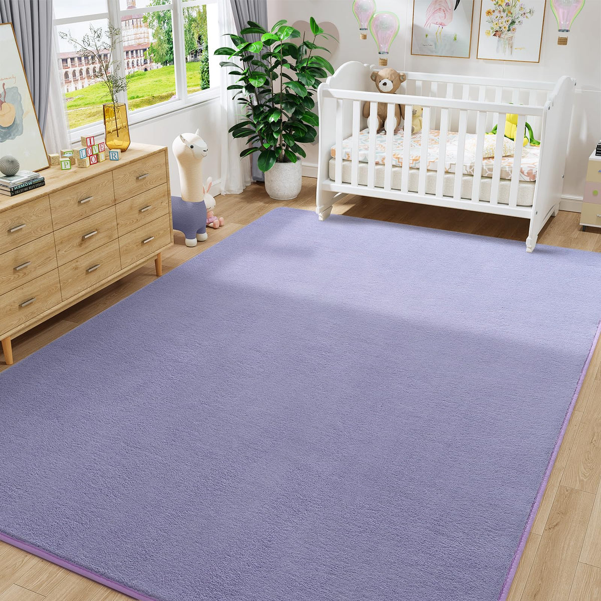 Amearea Modern Area Rugs for Bedroom Living Room, 4x6 Black Memory Foam Rug
