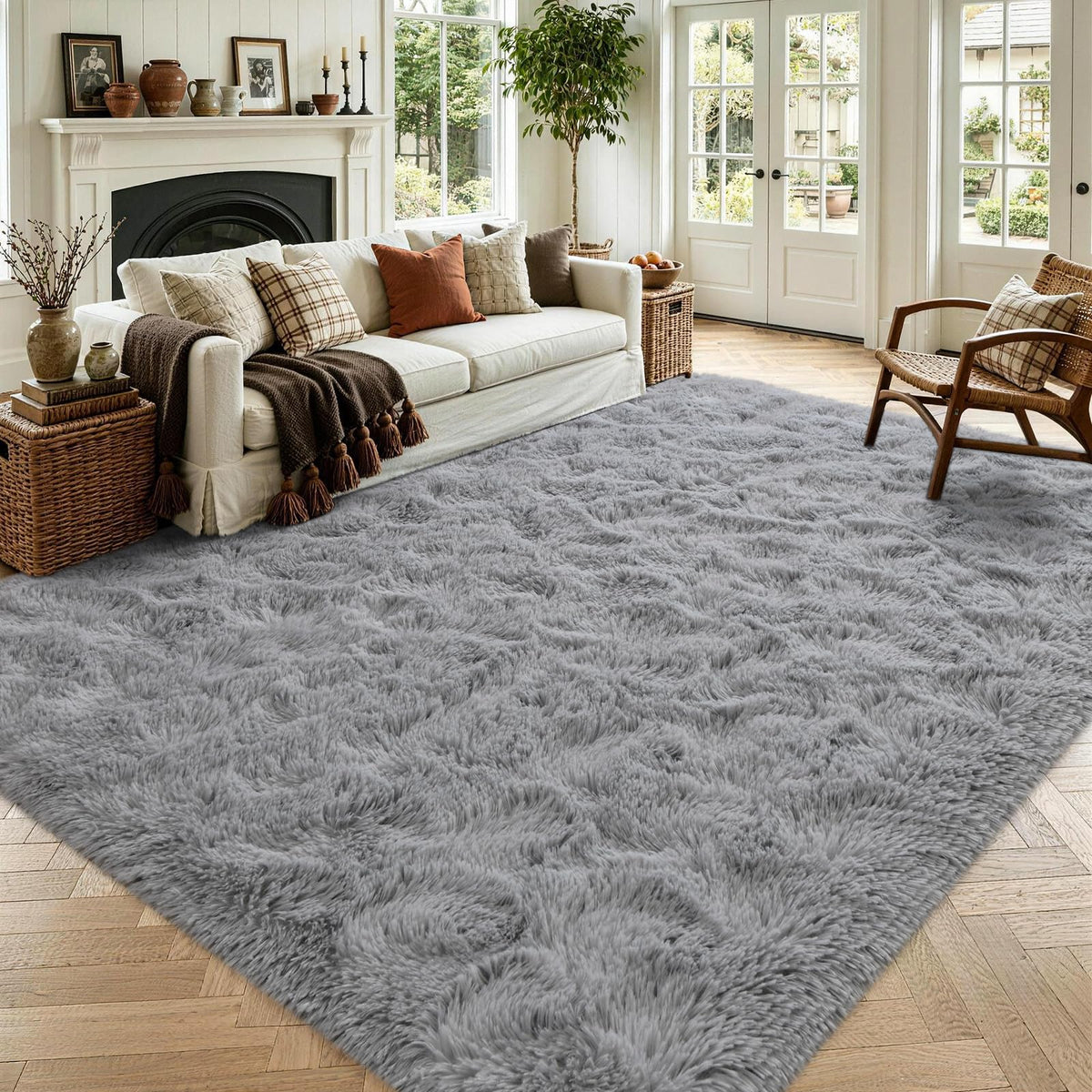 Noahas 2x6 Black Fluffy Soft Runner Rug Non-Slip for Bedroom Dorm Hallway