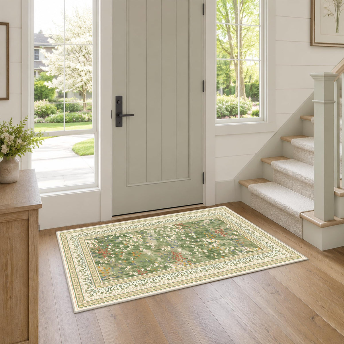 HelloTree 5x7 Floral Vintage Boho Area Rug