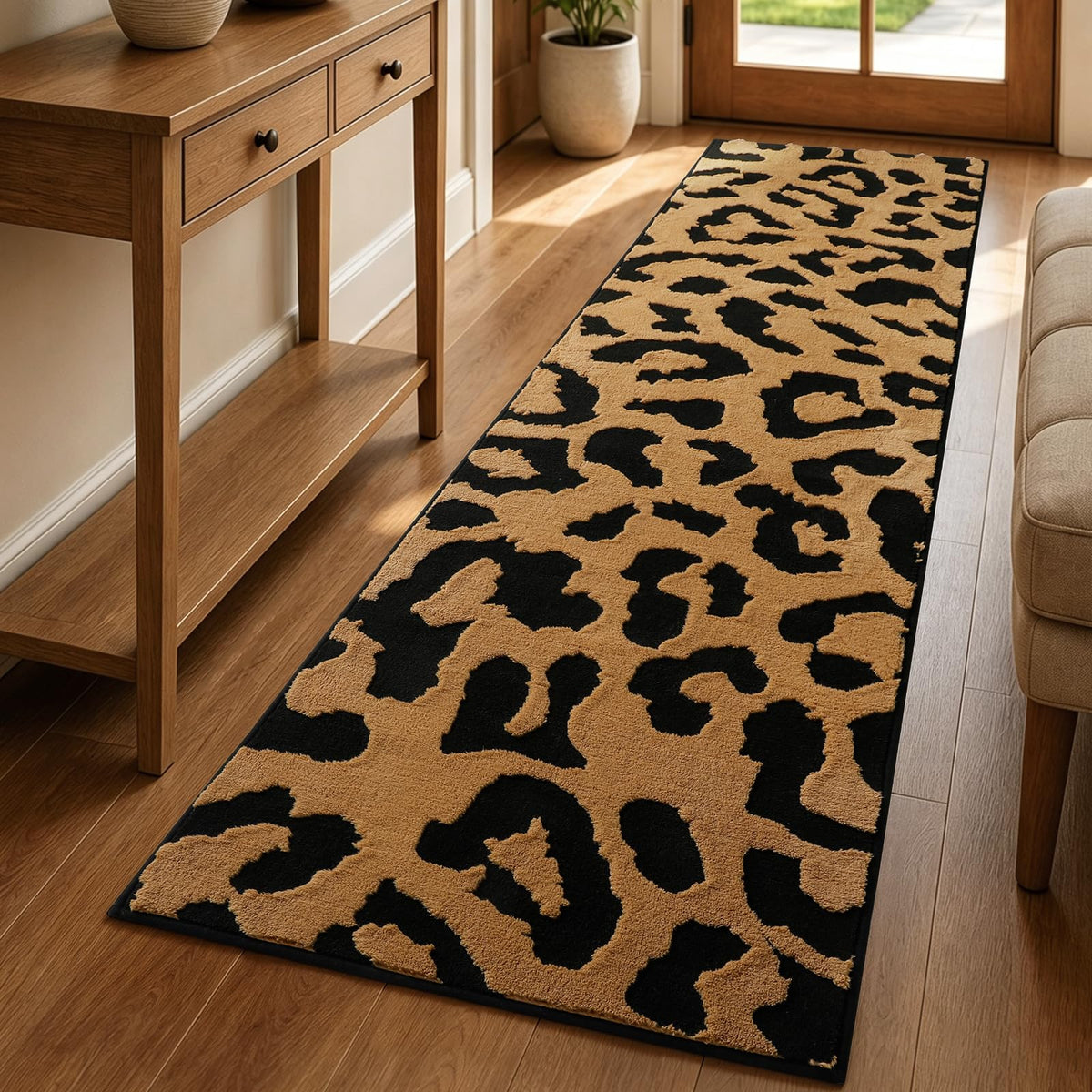 YIHOUSE 5×7 Ft Area Rugs for Living Room: Modern Washable Rug - Abstract Black and Cream White Rug for Bedroom Dining Room Office Playroom Nursery Home Decor - Nonslip Non-Shedding Striped Rugs