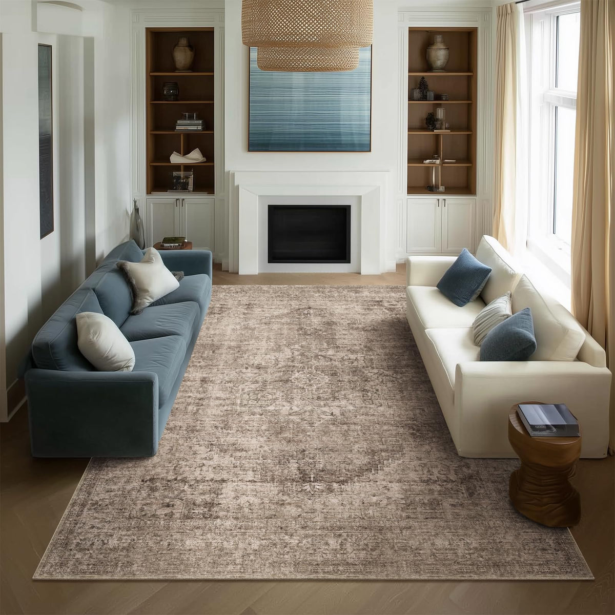 Machine Washable Rugs for Living Room: 8x10 Area Rugs for Bedroom