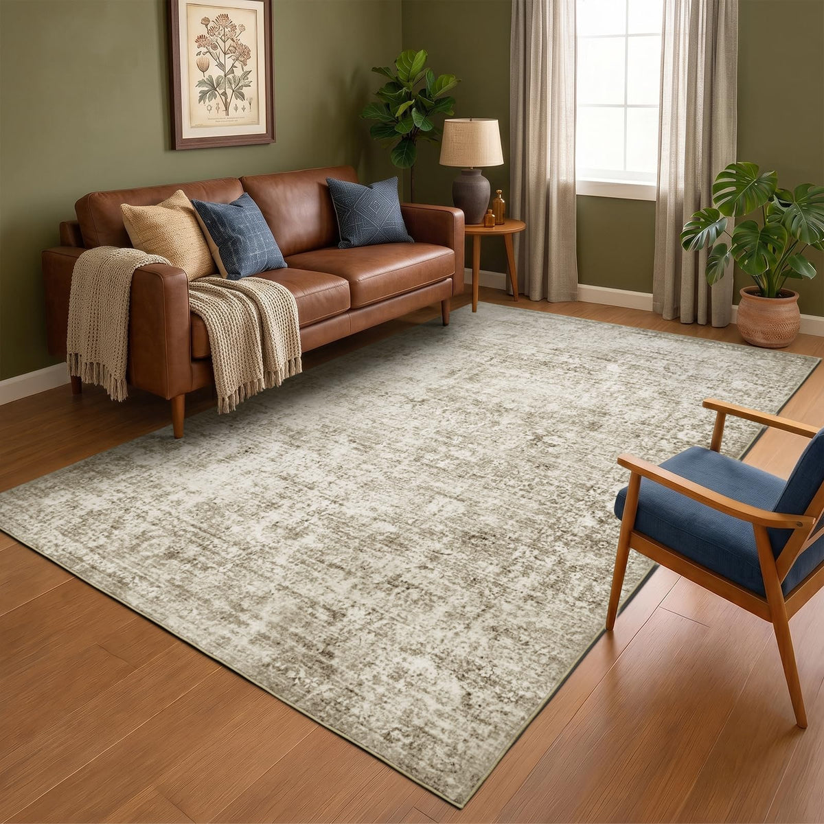 Homemate Washable Rug 9x12 Area Rugs - Vintage Rugs for Living Room