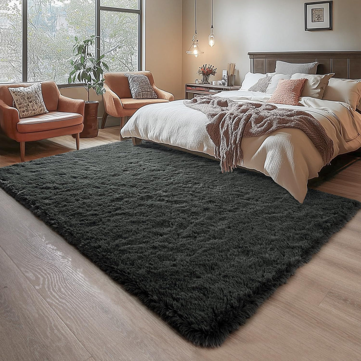 Chicrug Soft Runner Rug for Bedroom Living Room Plush Fluffy Rugs 2x6