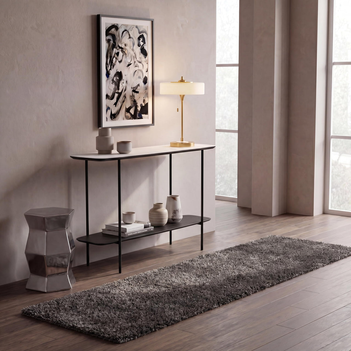 SAFAVIEH Milan Shag Collection 8' x 10' Ivory SG180 Solid Non-Shedding Living Room Bedroom Dining Room Entryway Plush 2-inch Thick Area Rug
