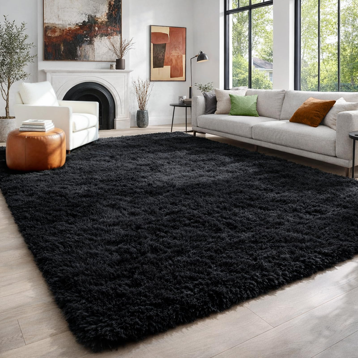 Rainbow Area Rugs for Girls Bedroom Fluffy Soft Vibrant Rugs Kids Playroom