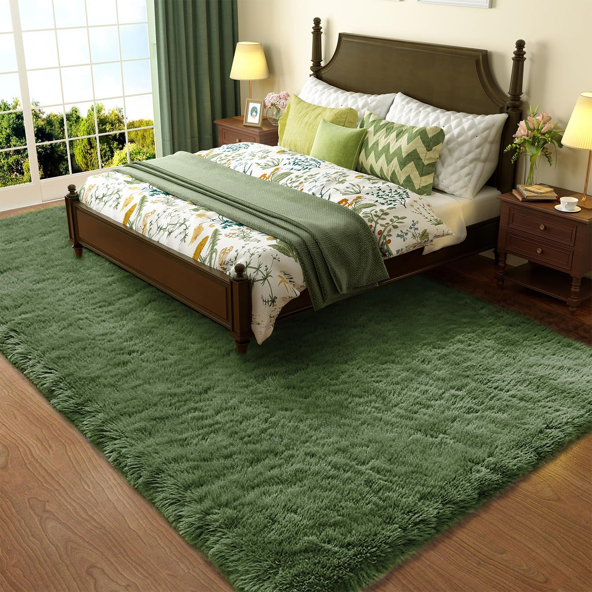 Ophanie 5x7 Area Rugs for Living Room Ivory, Fluffy Shag Large Fuzzy Plush Soft Rug, Shaggy Floor Big Carpets for Bedroom Nursery, Kids Home Decor Aesthetic with Over 99 pcs Pile fibers