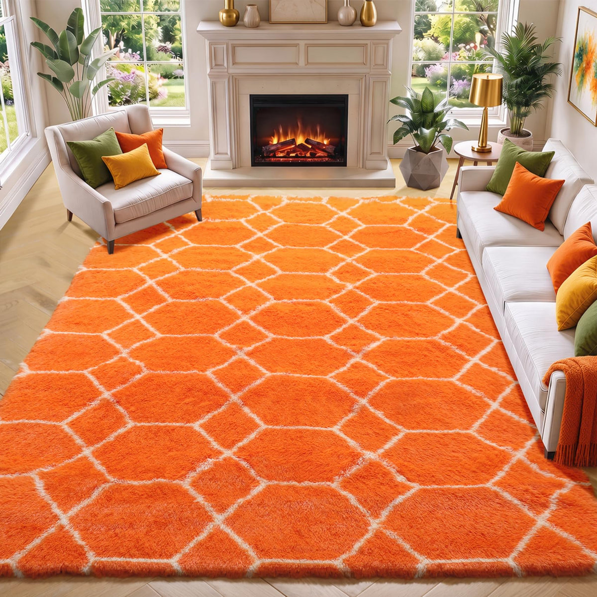 Runner Rugs for Bedroom Living Room, 2x6 Tie-Dyed Beige Hallway Area Rug