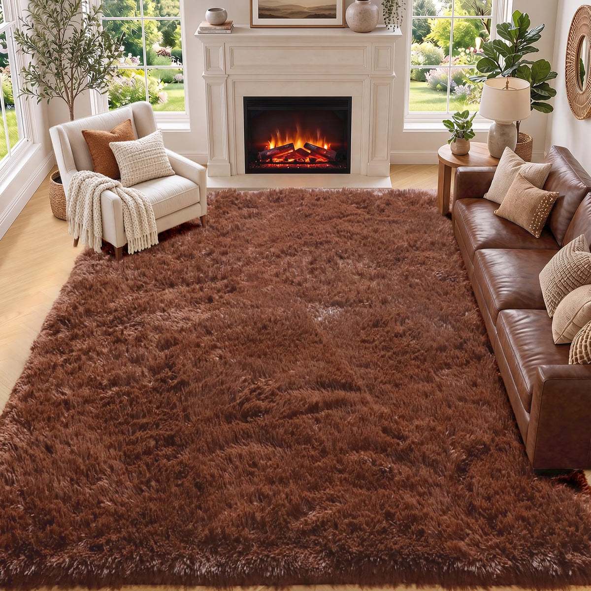 Runner Rugs for Bedroom Living Room, 2x6 Tie-Dyed Beige Hallway Area Rug