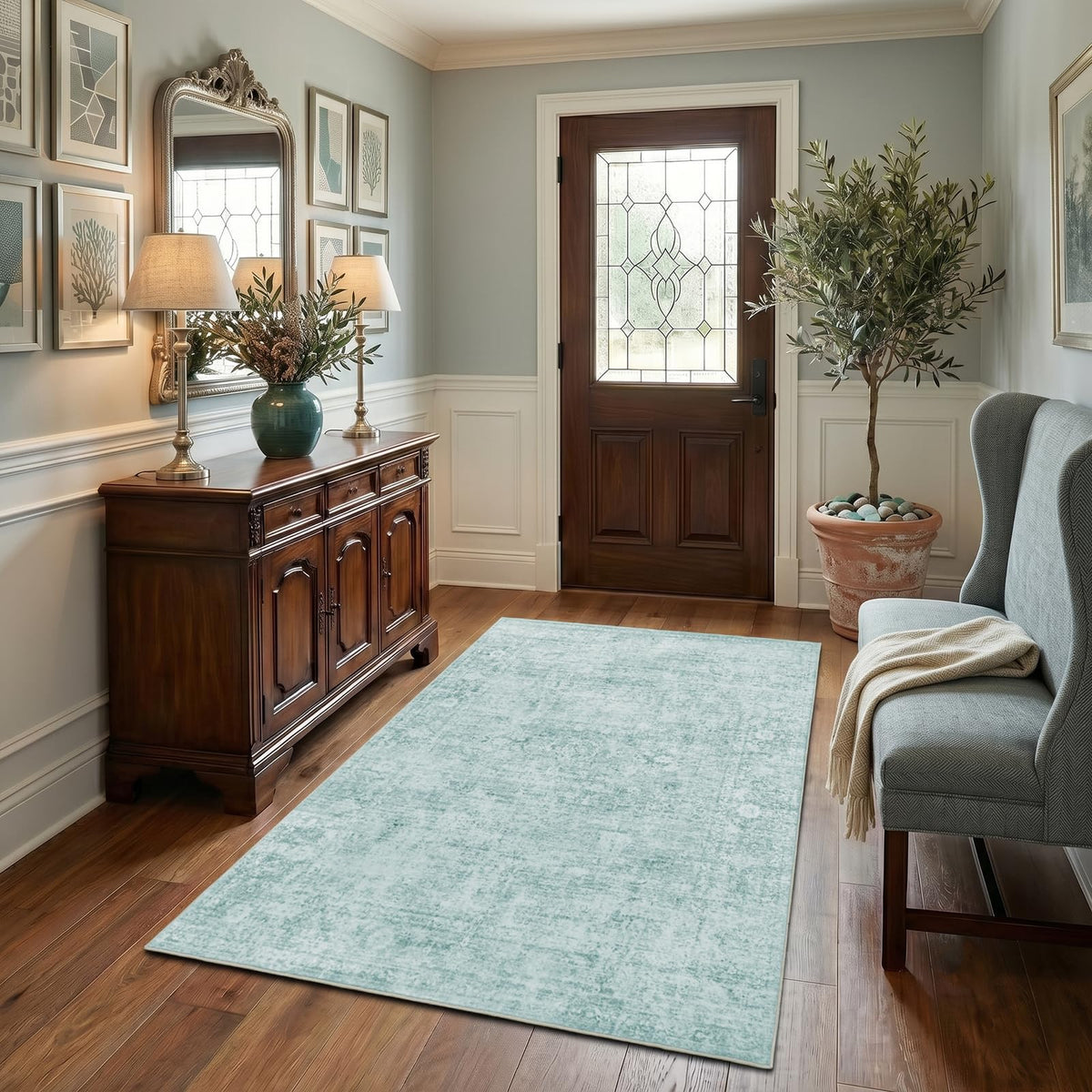 Homemate Washable Rug 9x12 Area Rugs - Vintage Rugs for Living Room