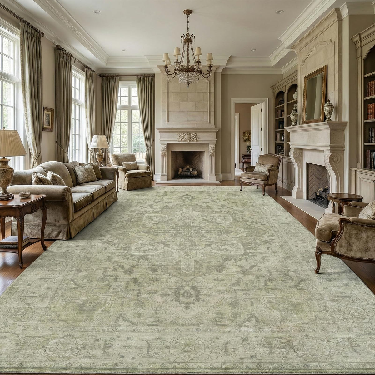 Homemate Washable Rug 9x12 Area Rugs - Vintage Rugs for Living Room