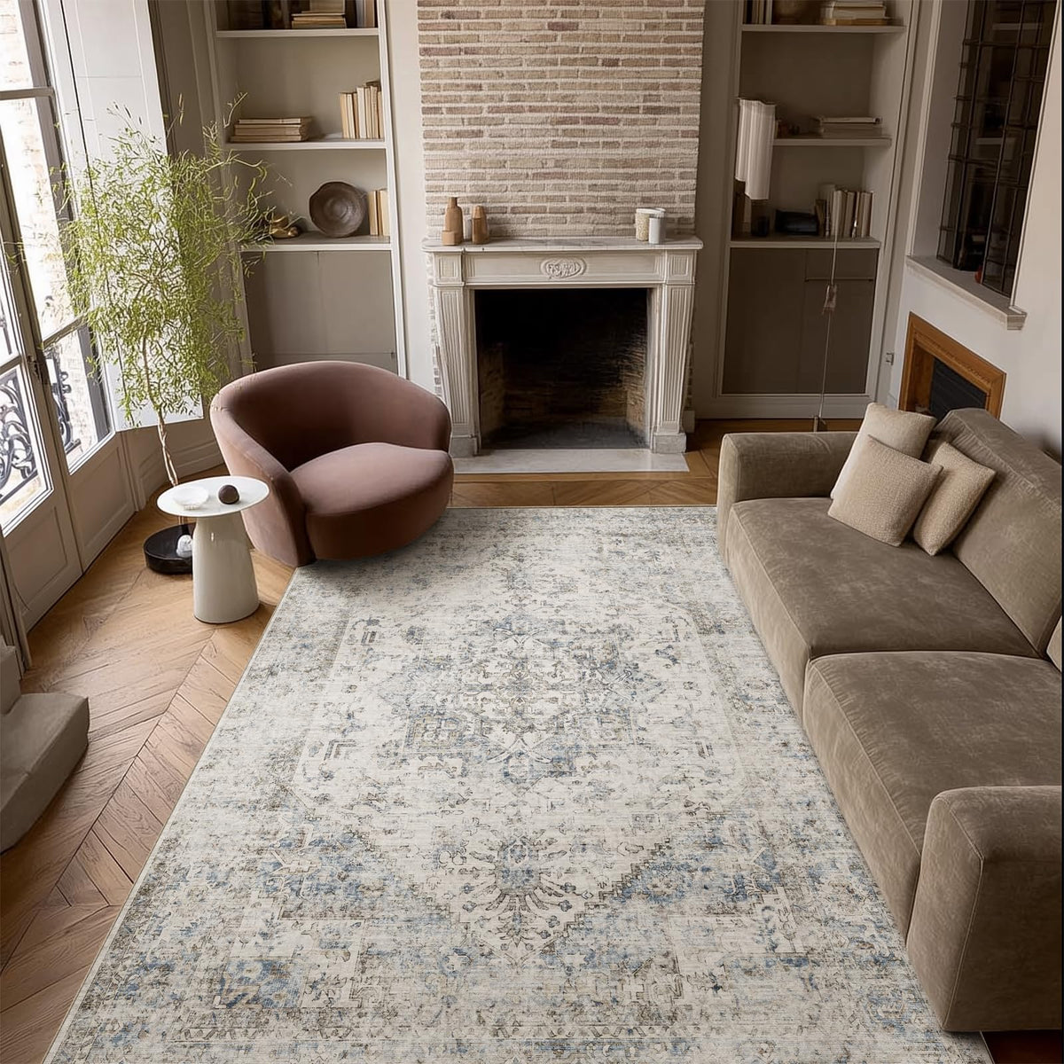 Machine Washable Rugs for Living Room: 8x10 Area Rugs for Bedroom
