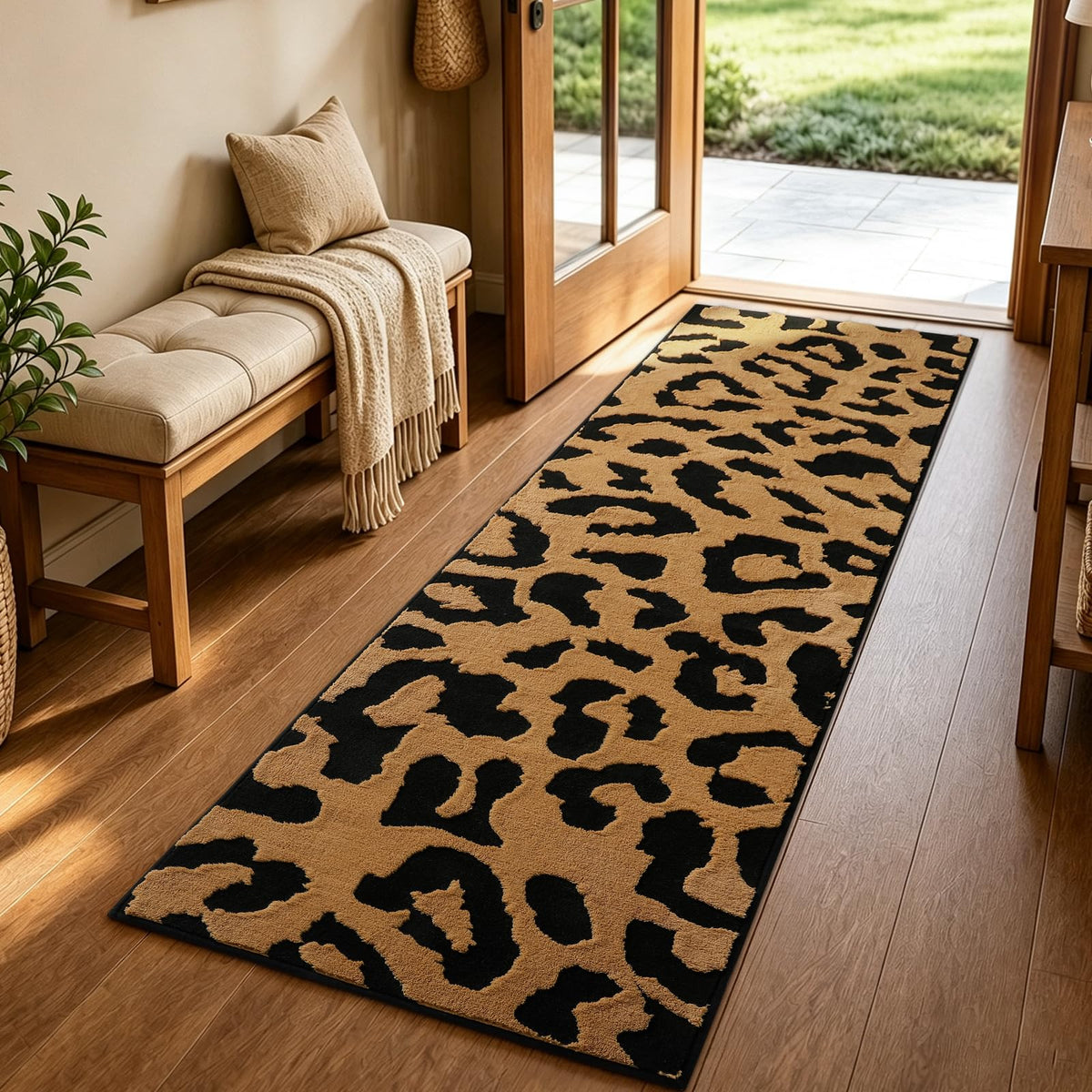 YIHOUSE 5×7 Ft Area Rugs for Living Room: Modern Washable Rug - Abstract Black and Cream White Rug for Bedroom Dining Room Office Playroom Nursery Home Decor - Nonslip Non-Shedding Striped Rugs