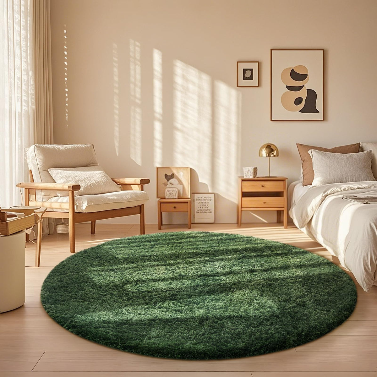 Ophanie 5x7 Area Rugs for Living Room Ivory, Fluffy Shag Large Fuzzy Plush Soft Rug, Shaggy Floor Big Carpets for Bedroom Nursery, Kids Home Decor Aesthetic with Over 99 pcs Pile fibers