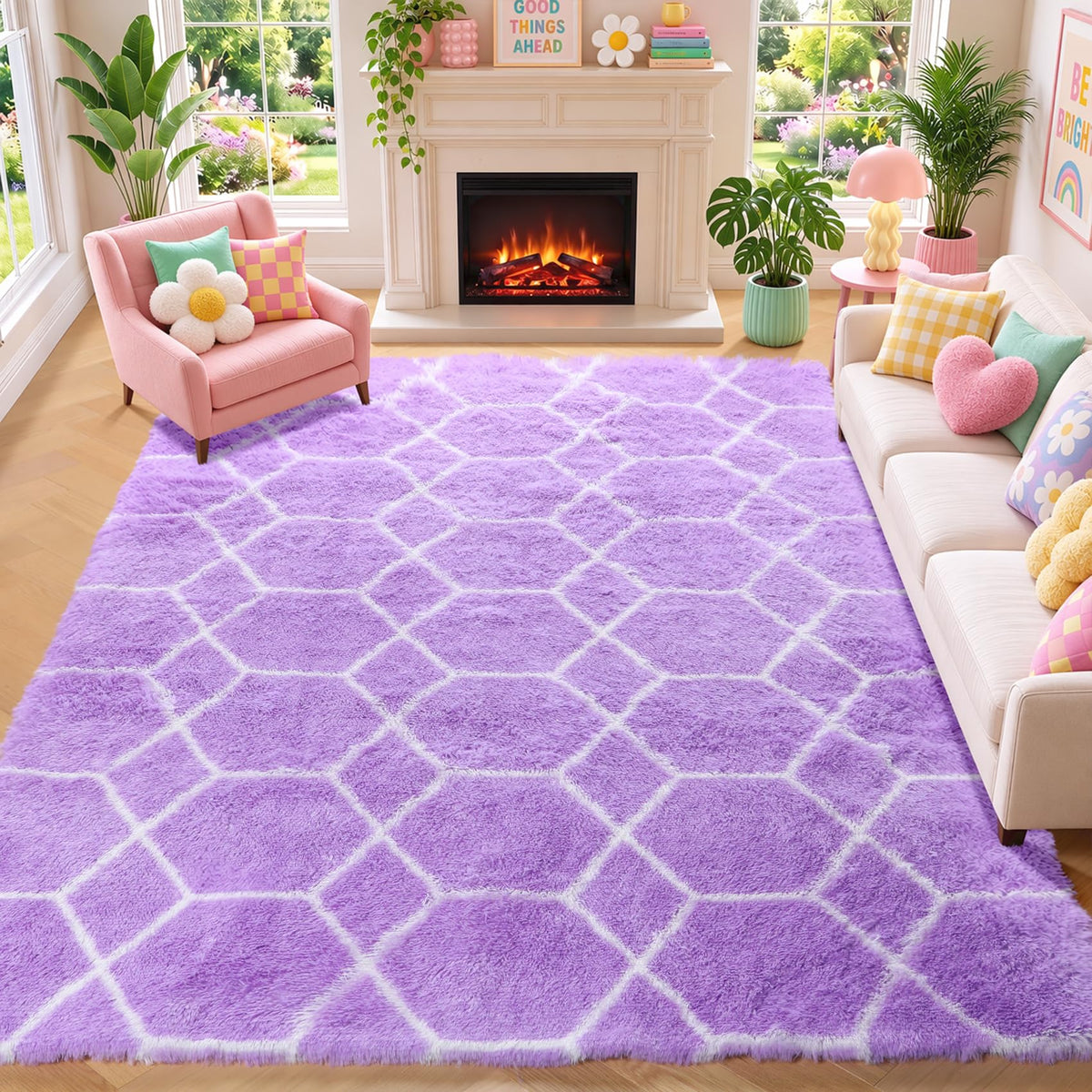 Runner Rugs for Bedroom Living Room, 2x6 Tie-Dyed Beige Hallway Area Rug