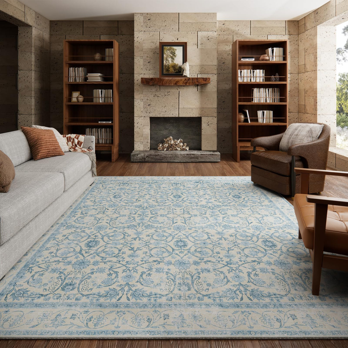 Machine Washable Rugs for Living Room: 8x10 Area Rugs for Bedroom