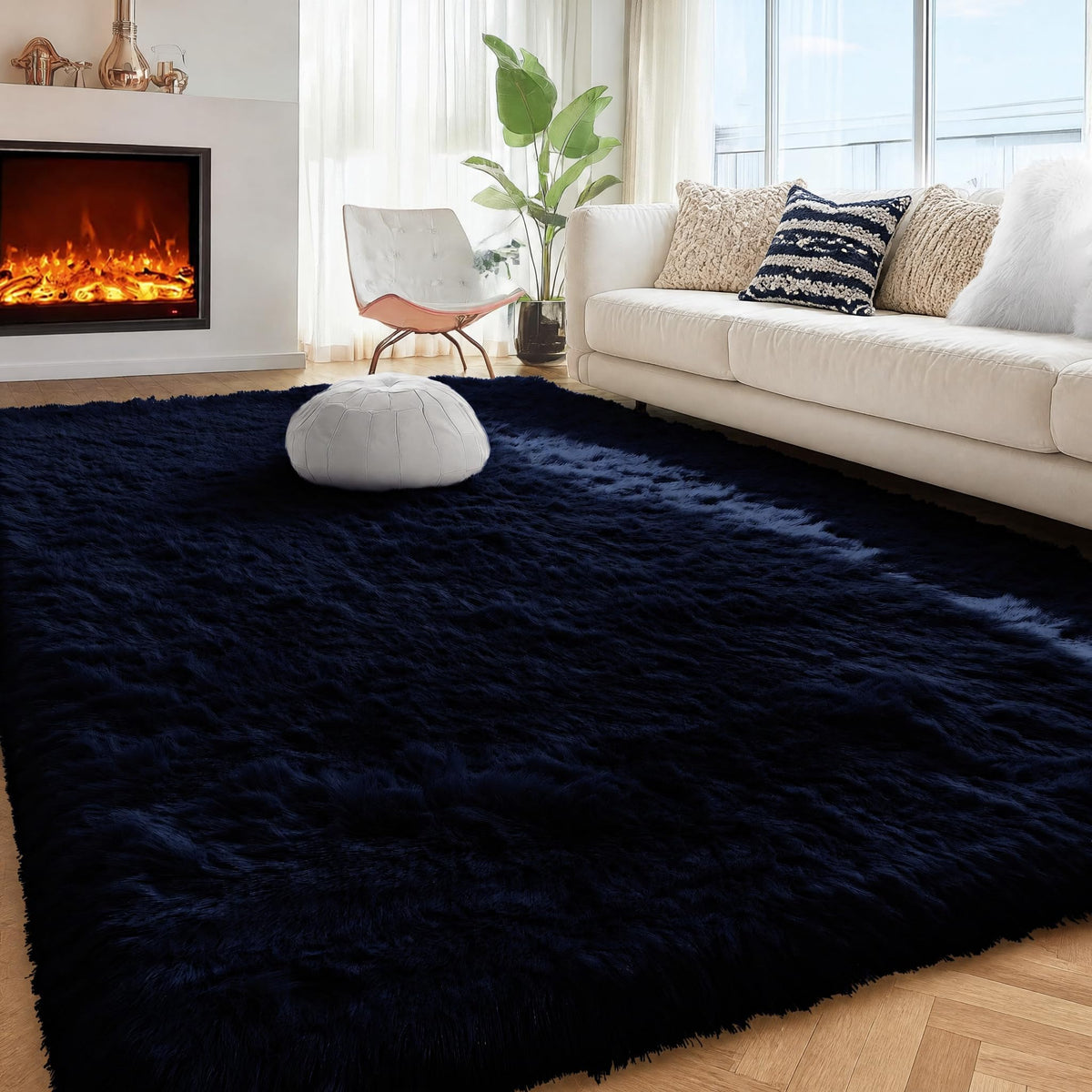 Rainbow Area Rugs for Girls Bedroom Fluffy Soft Vibrant Rugs Kids Playroom