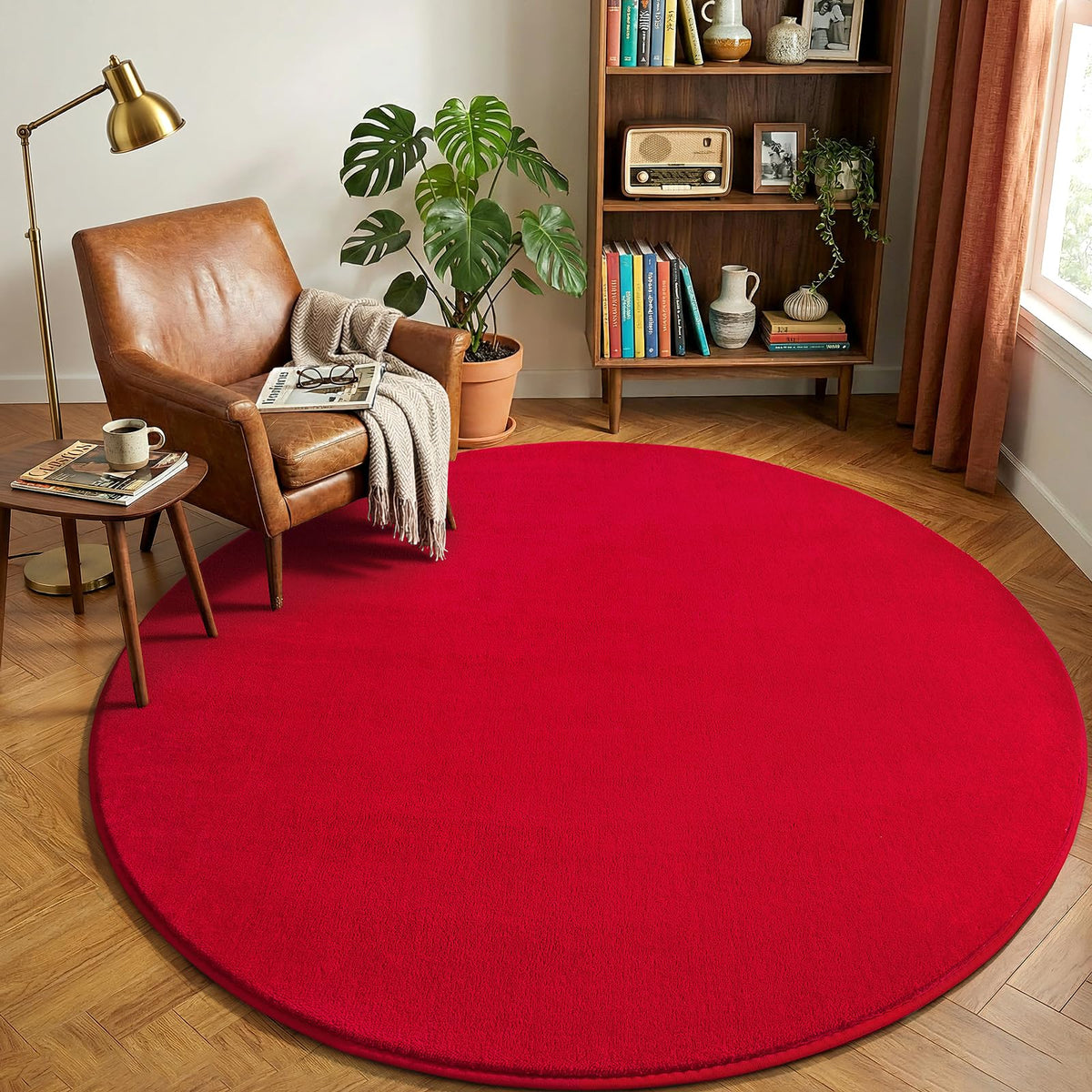Amearea Modern Area Rugs for Bedroom Living Room, 4x6 Black Memory Foam Rug