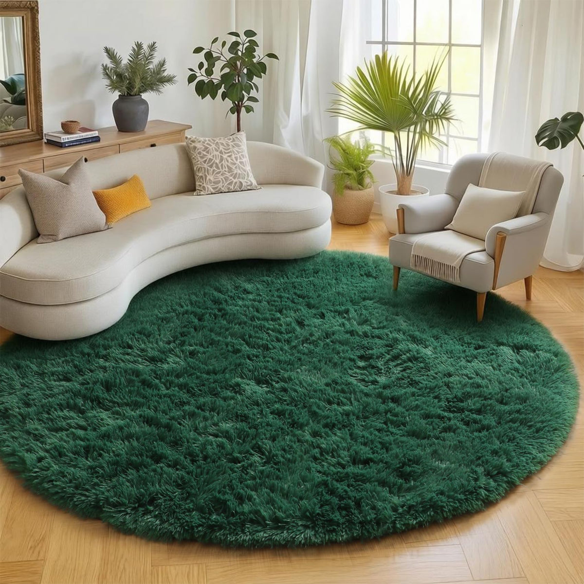 Runner Rugs for Bedroom Living Room, 2x6 Tie-Dyed Beige Hallway Area Rug