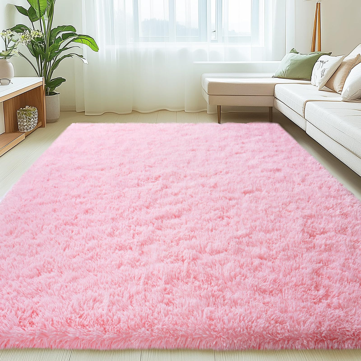 Mugorn 8x10 Area Rugs for Living Room, Large Fluffy Black Rugs for Bedroom