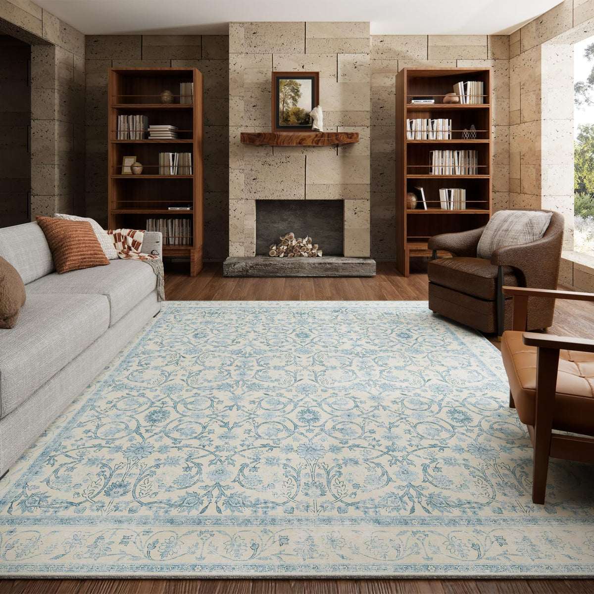 Machine Washable Rugs for Living Room: 8x10 Area Rugs for Bedroom