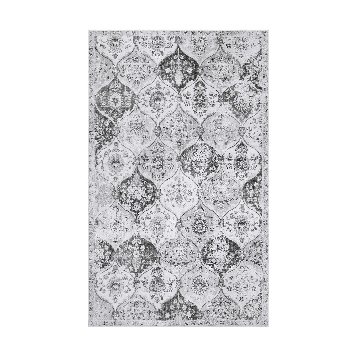 Lahome Moroccan Washable Small Area Rug, 3x5 Rug for Bedroom Living Room