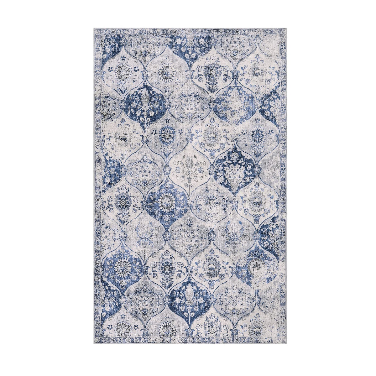 Lahome Moroccan Washable Small Area Rug, 3x5 Rug for Bedroom Living Room